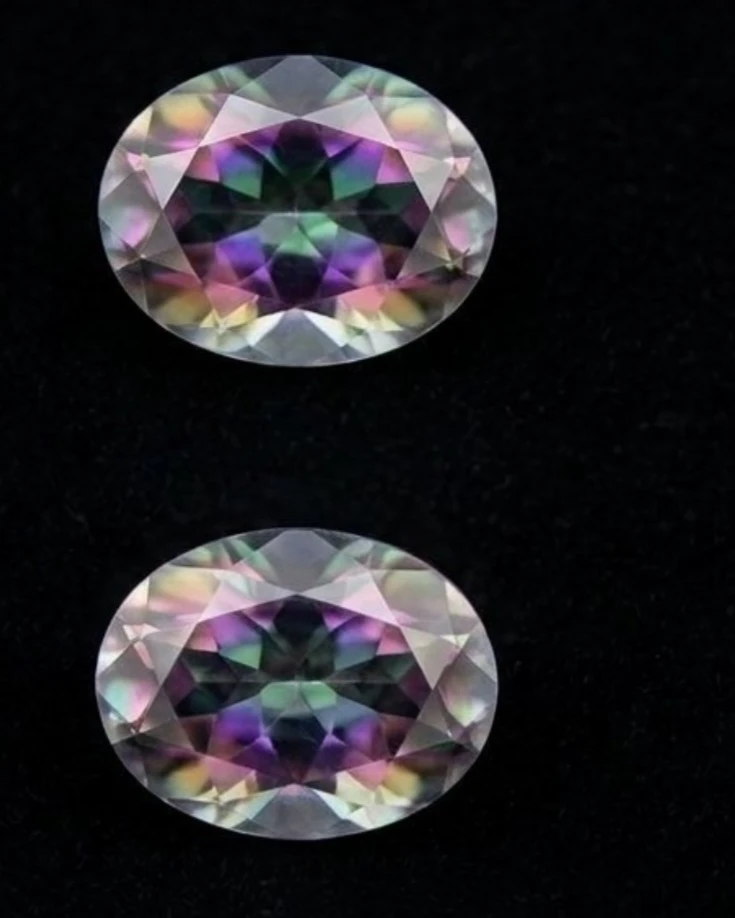 STUNNING 3.18 Carat Match-Pair Natural Mystic Topaz Gemstones