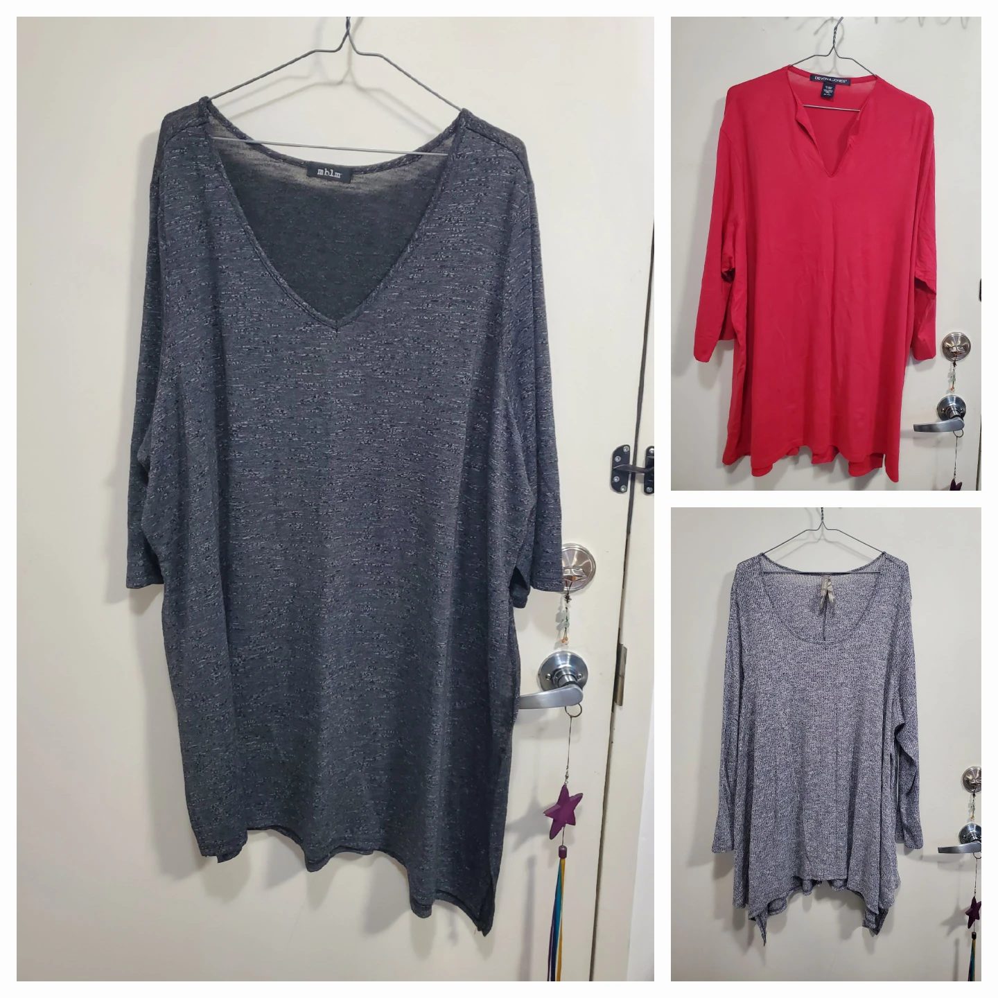 3 Assorted Plus Size Tunic Tops/Dresses