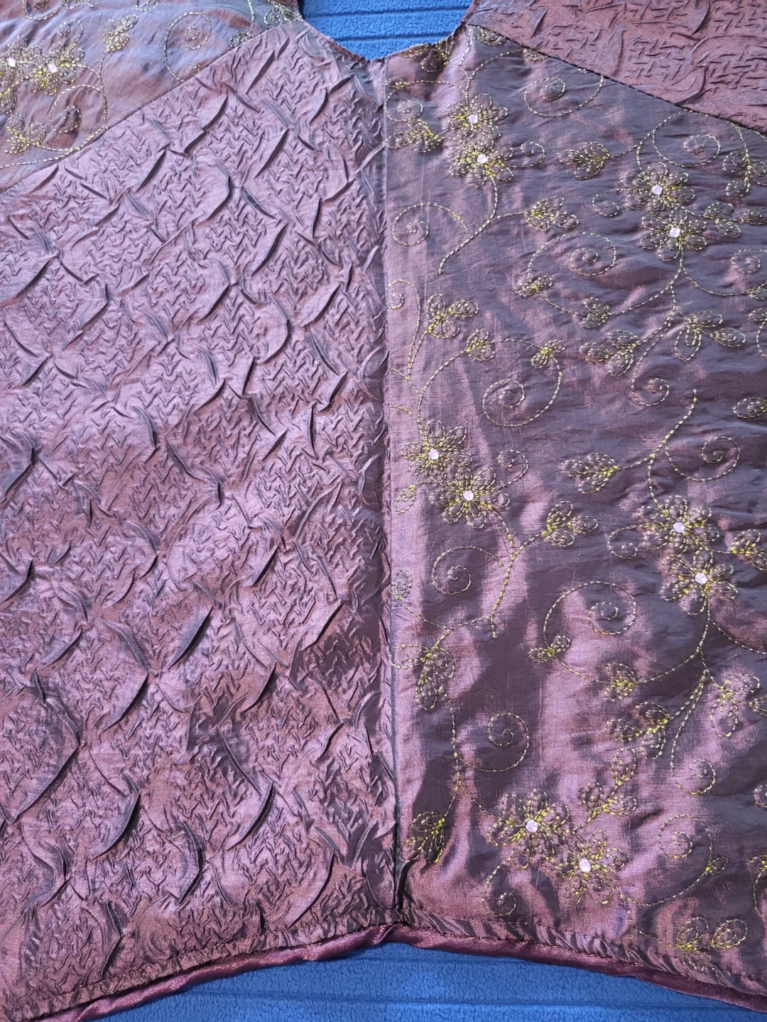 Rich Plum Embroidered Christmas Tree Skirt #2 - photo 2