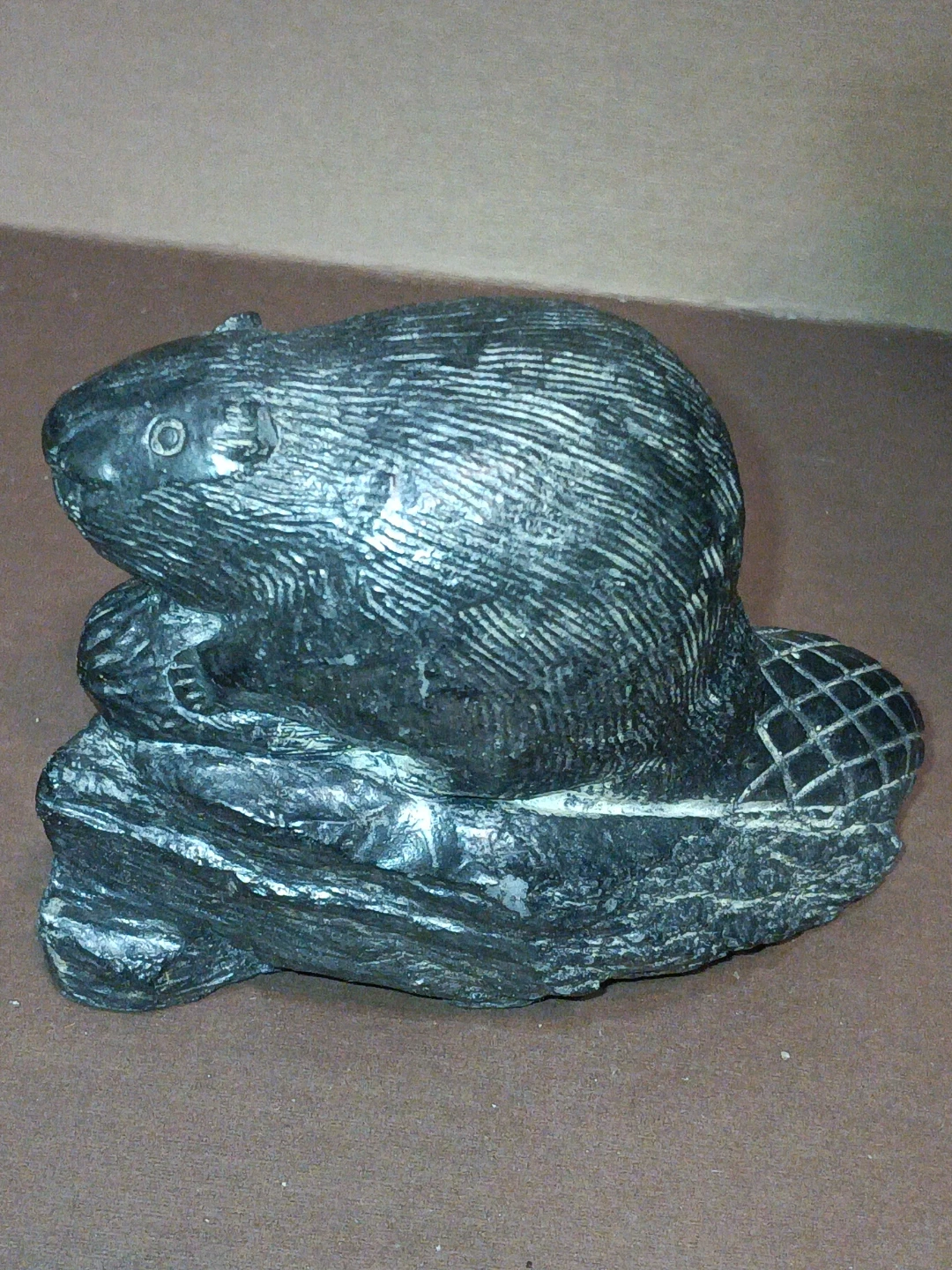 Wolf Sculptures Hand Carved Beaver Figurine