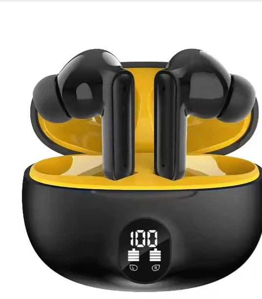 Black Wireless Earbuds with Charging Case