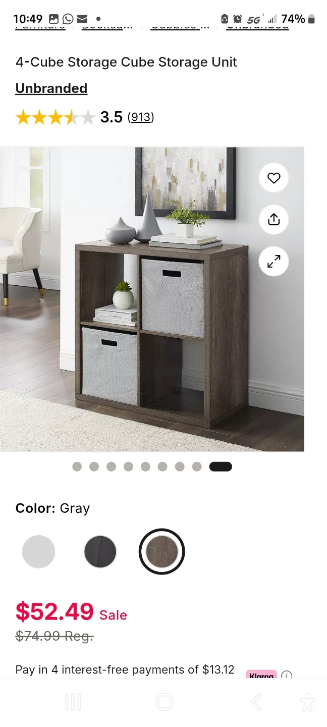 Wooden Storage Cabinet with Woven Baskets - photo 3