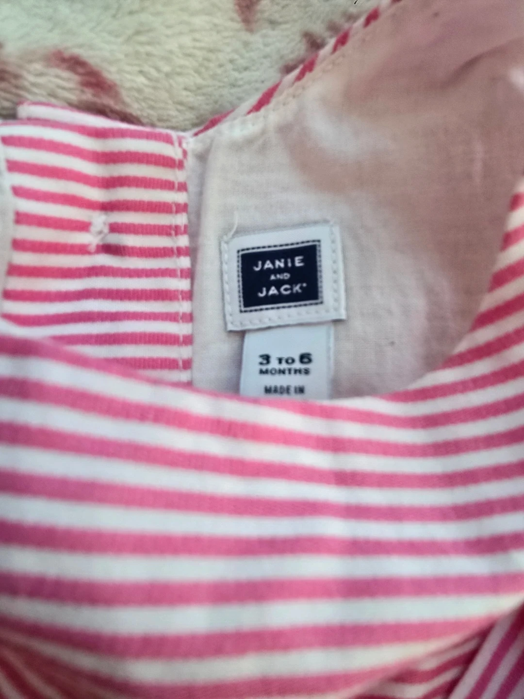 Janie and Jack Pink and White Striped Dress - photo 2