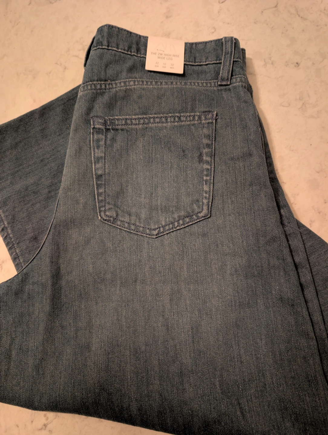 Zara The ZW High Rise Wide Leg Jeans
