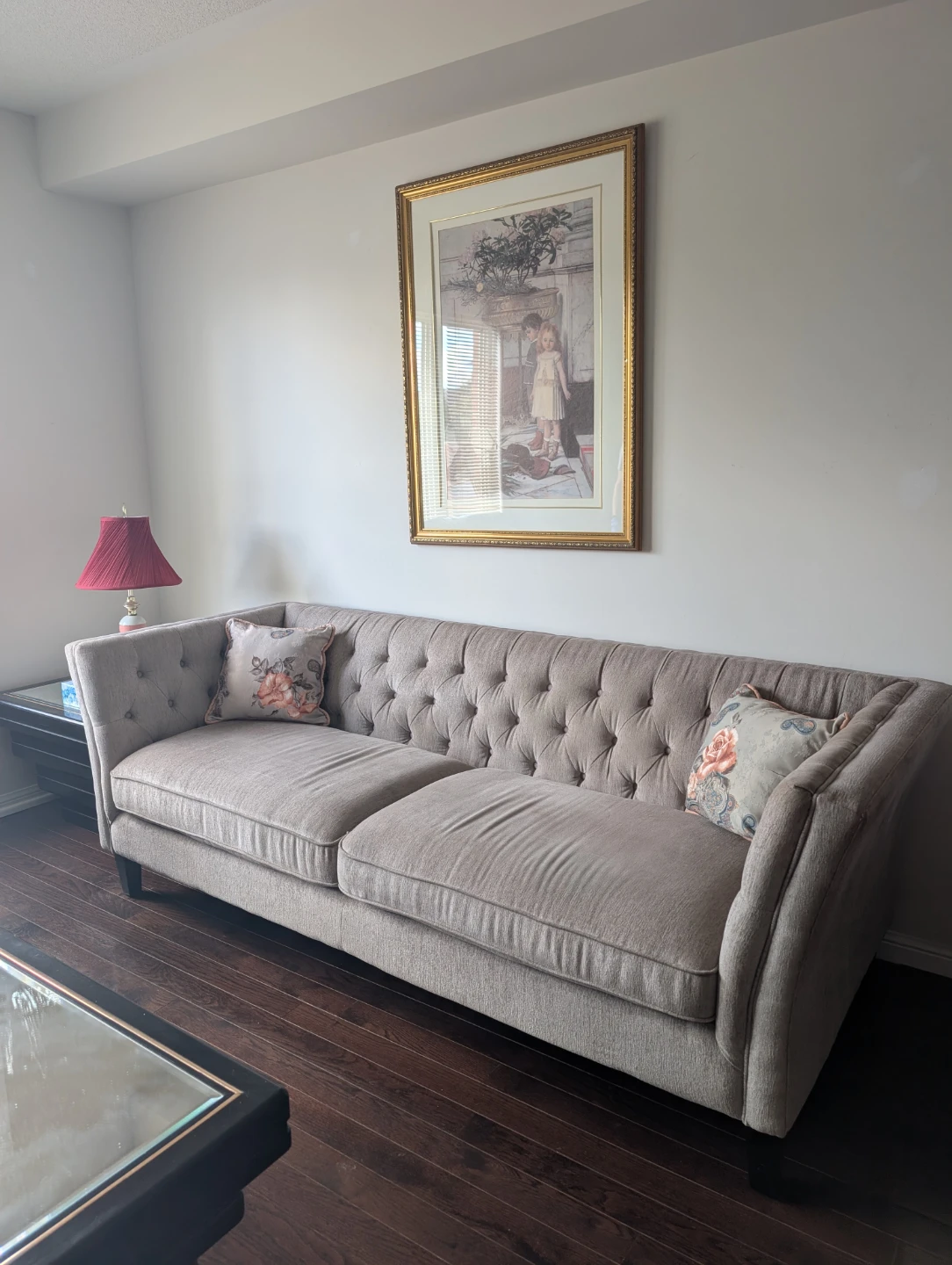 BUTTON TUFFED SOFA COUCH - photo 2