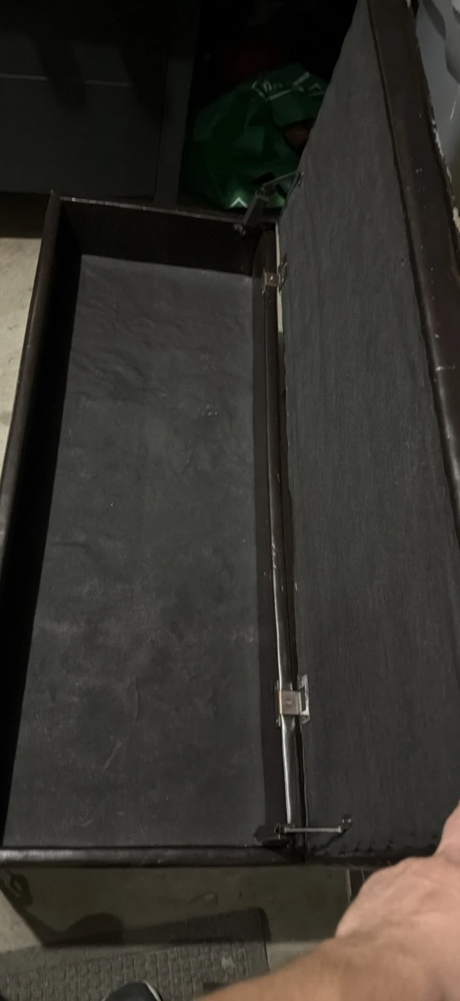 Dark Brown Tufted Storage Bench - photo 4