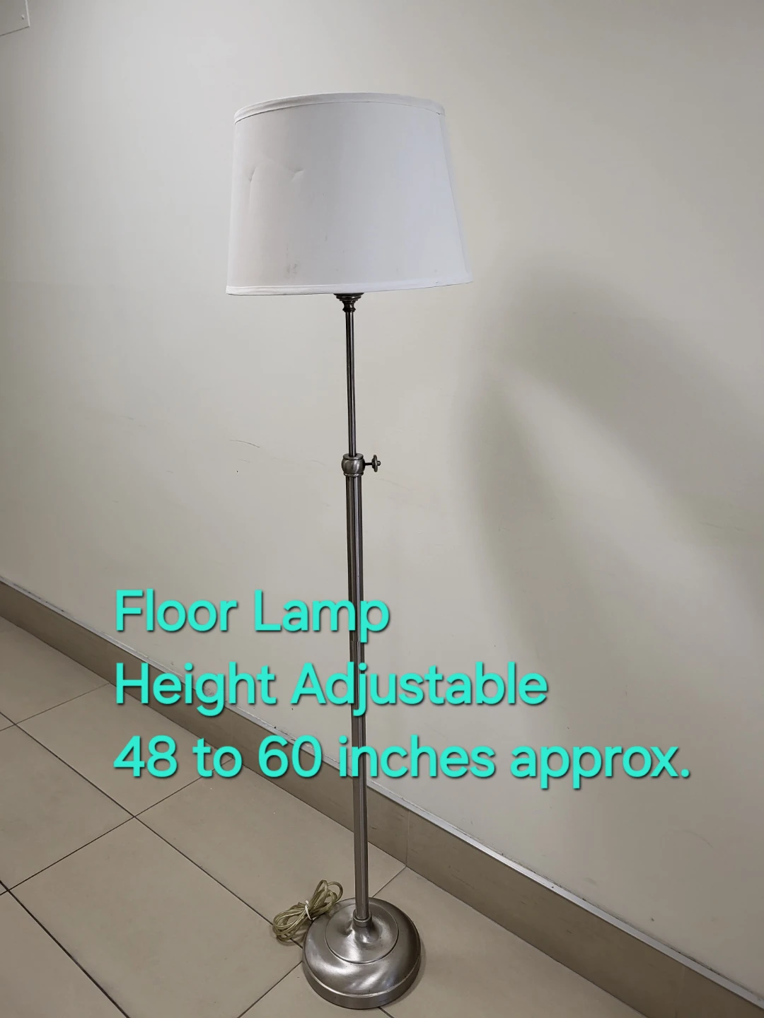 Adjustable Brushed Metal Floor Lamp — $25 (Priced for Fast Sale