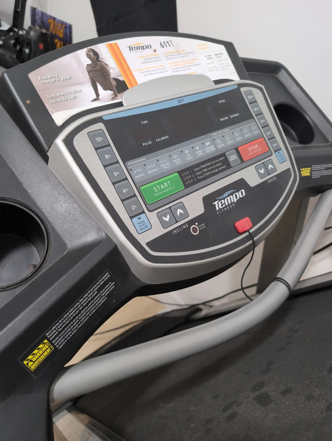 Tempo Fitness 611T Treadmill - photo 2