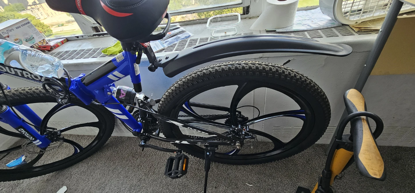 OUTROAD Blue Folding  Tire Mountain Bike - photo 2