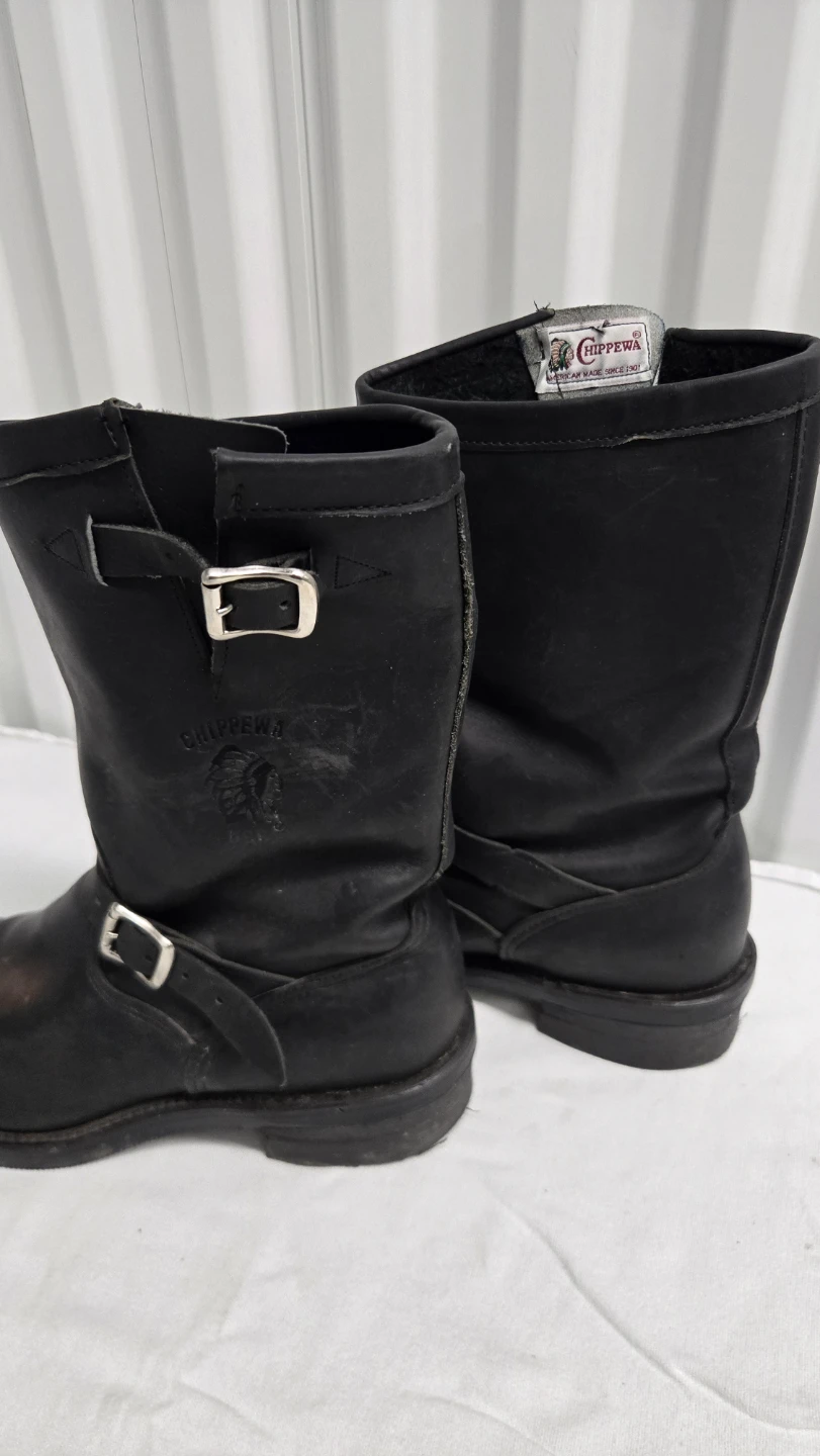 Chippewa engineer boots come in black leather size 10D - photo 4