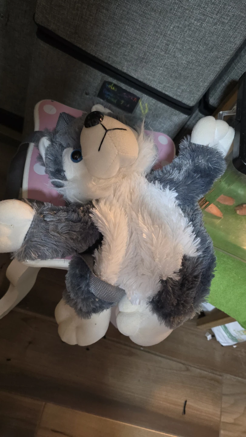 Plush Husky Stuffed Animal backpack