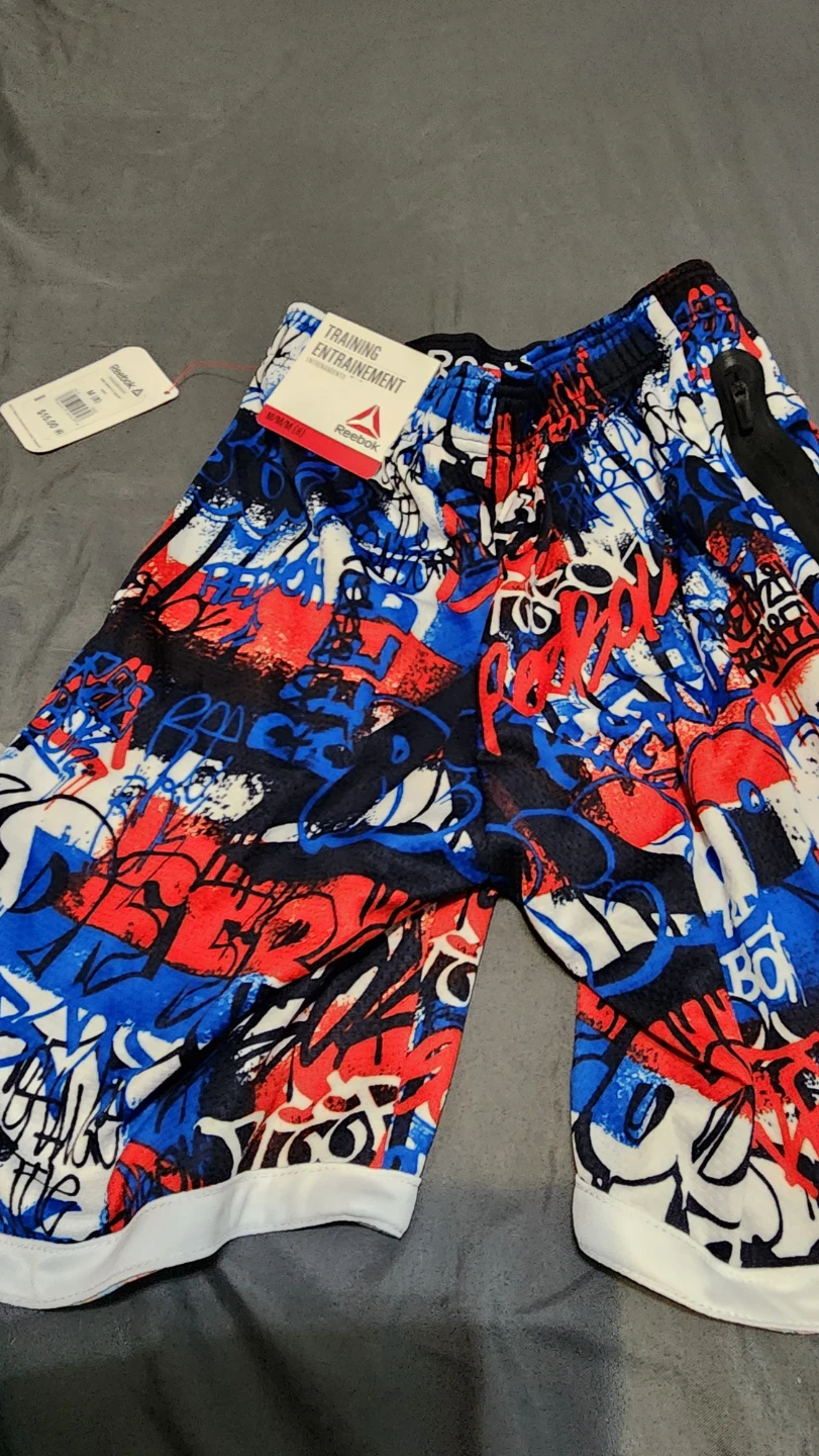 Reebok Graffiti Print Training Shorts - Medium