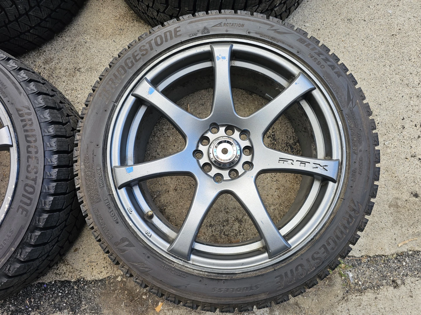 225/45 R17 WINTER TIRES ON ALLOY RIMS - photo 2