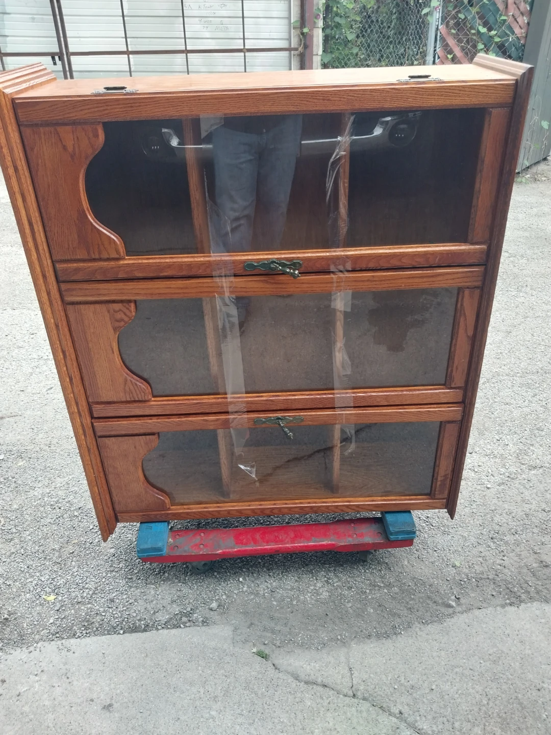 Vintage Oak Barrister Bookcase - photo 2