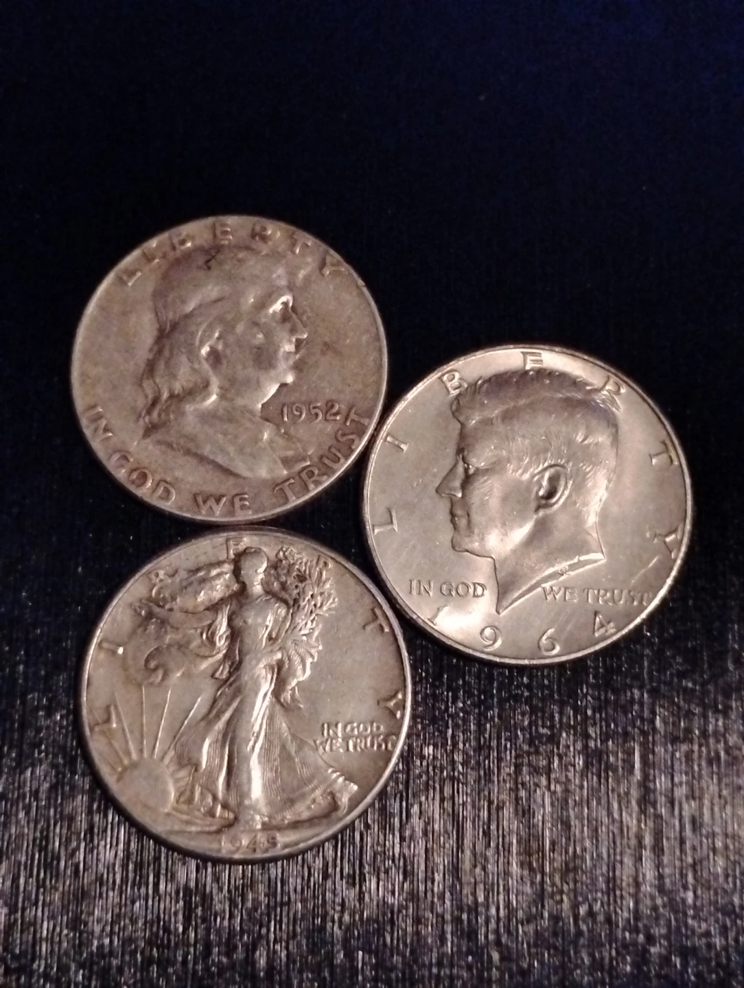 Set of 3 Vintage US Silver Half Dollar Coins - photo 2