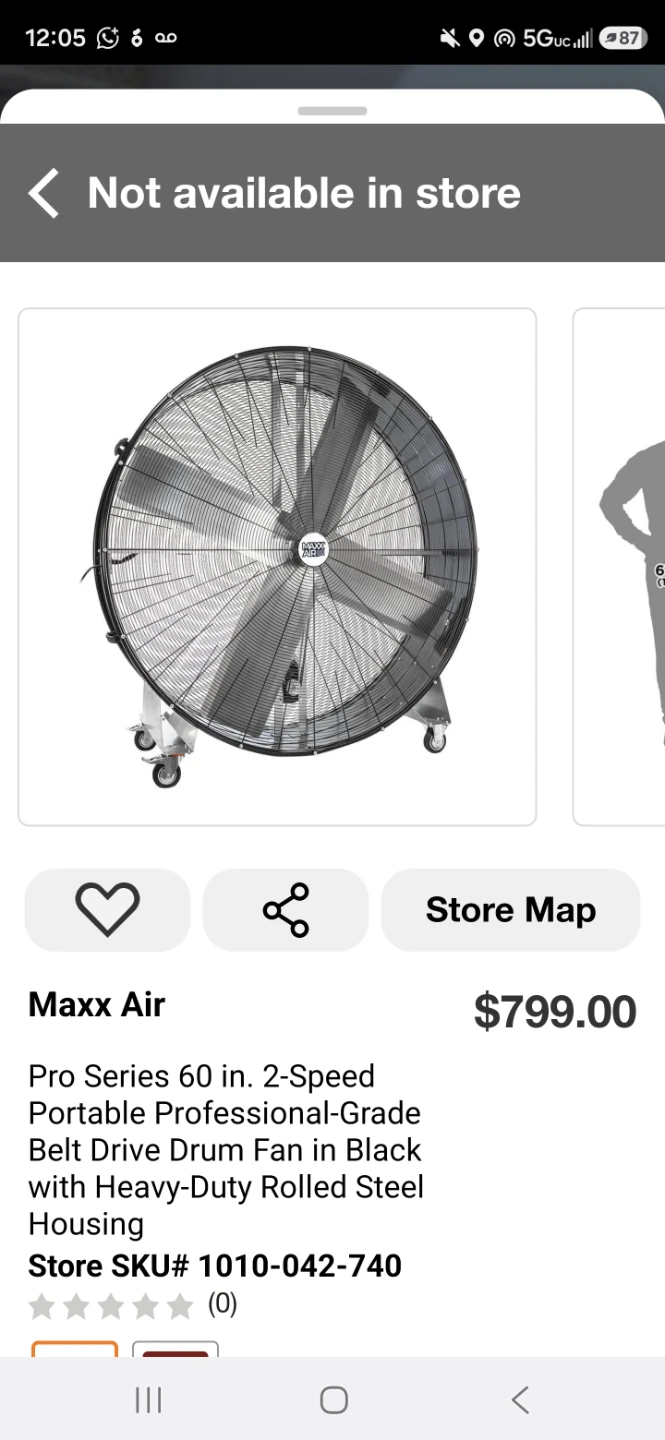 Maxx Air Pro Series 60 in. 2-Speed Drum Fan