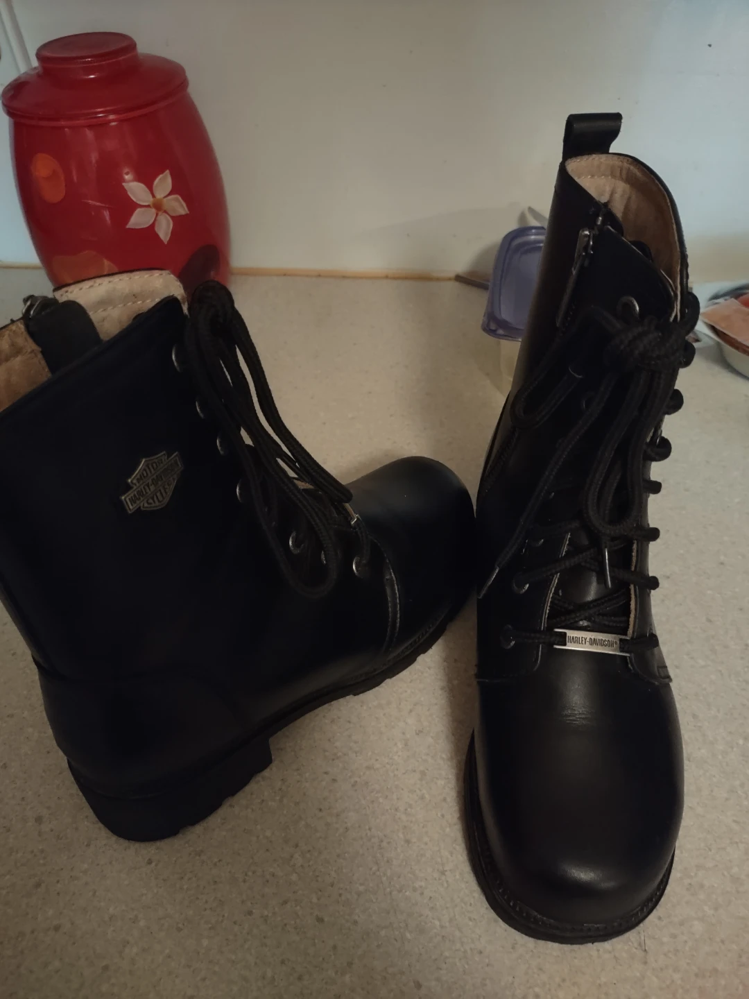 Harley-Davidson black leather boots - photo 2