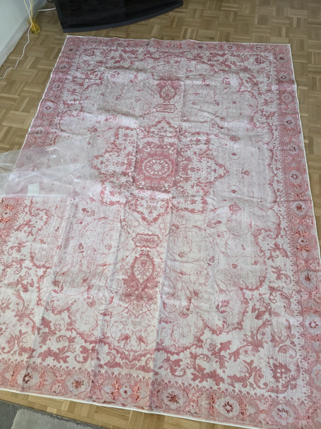 Pink Floral Pattern Area Rug - photo 2