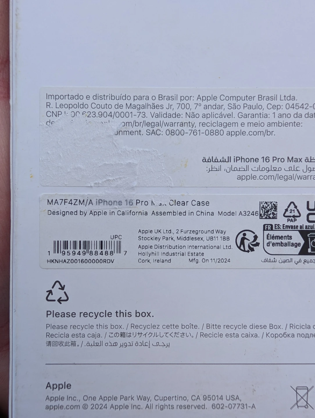 Apple Clear case for iPhone 16 Pro Max - photo 2