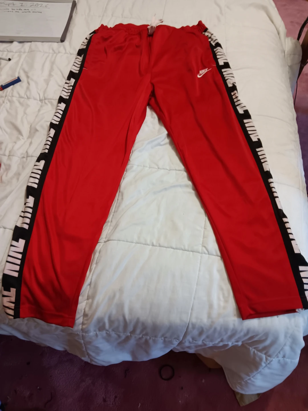 Nike Red Tracksuit Jacket and Pants Set