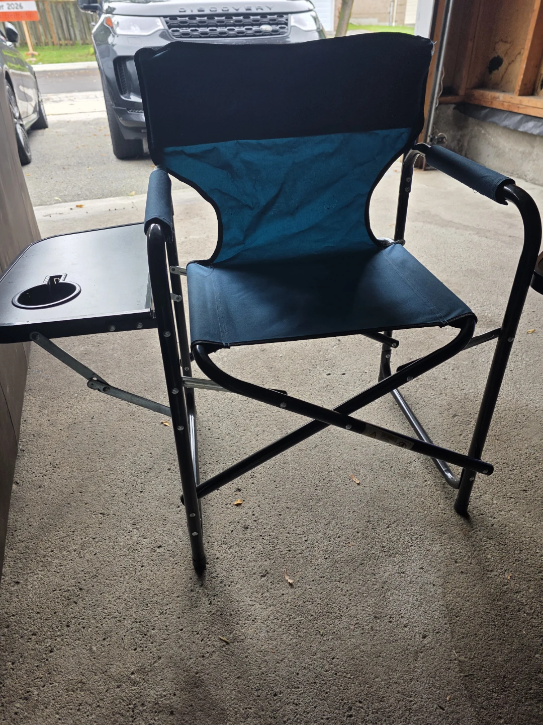 Folding Chair with Side Table