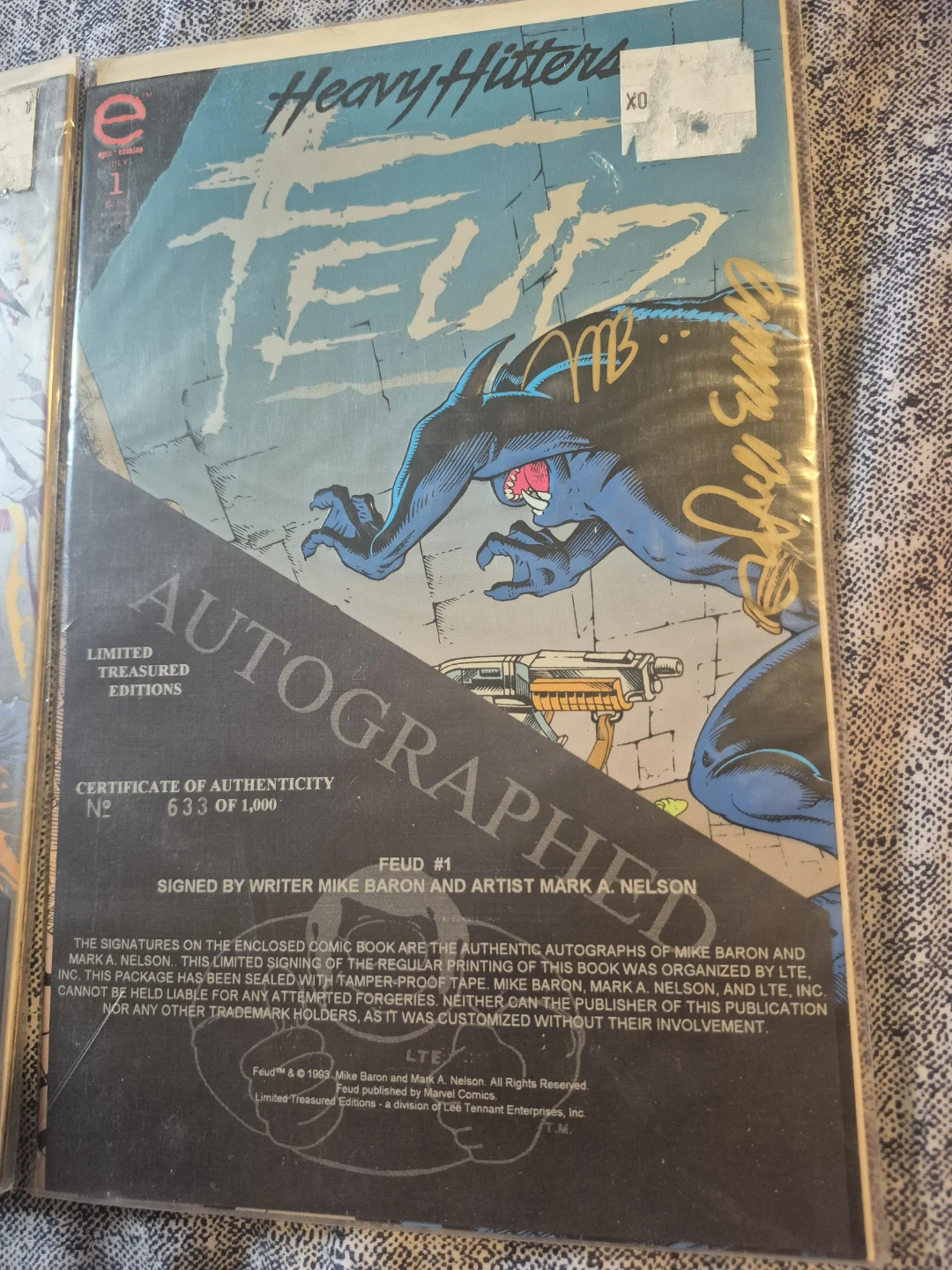 Signed Epic Comics Heavy Hitters Comic Lot