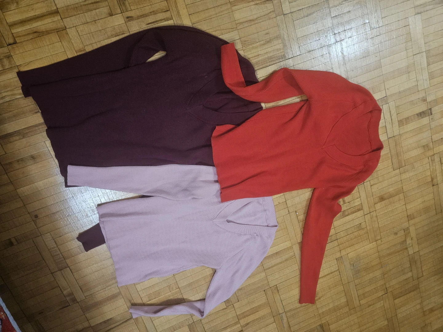 Set of 3 Long Sleeve Ribbed Sweaters - photo 2