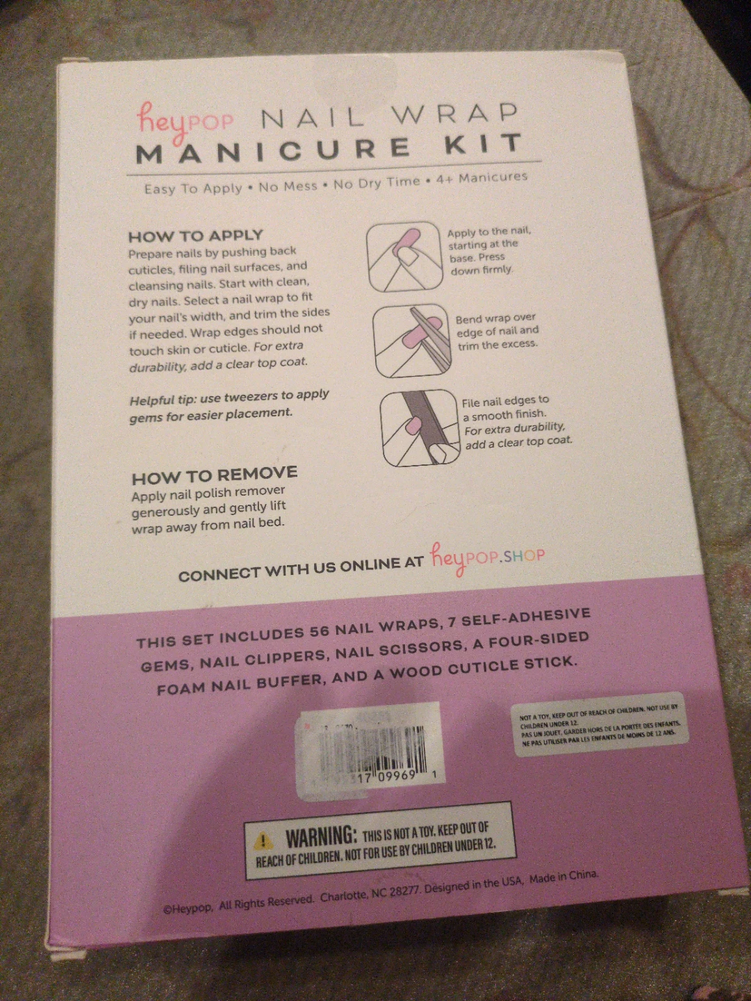 heypop Nail Wrap Manicure Kit - photo 2