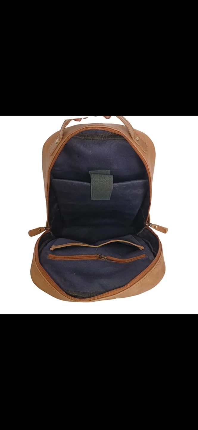 Brown Leather Backpack - photo 4