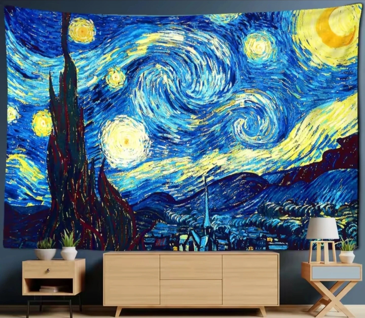 Starry Night Wall Tapestry 🏈