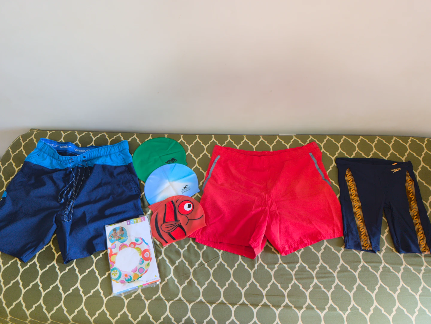 Kids Swimming gear bundle: shorts and caps
