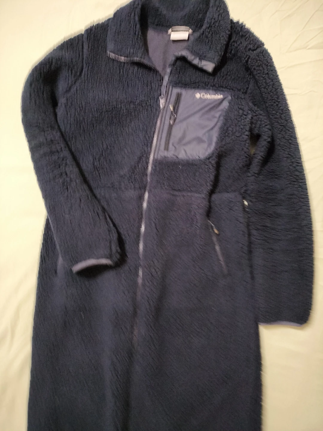 Columbia Navy Sherpa Fleece Zip-Up coat. - photo 2