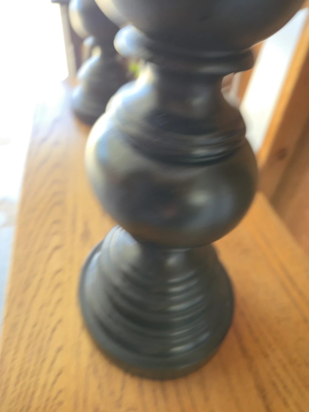 Pair of Black Table Lamps w/ White Shades - photo 5