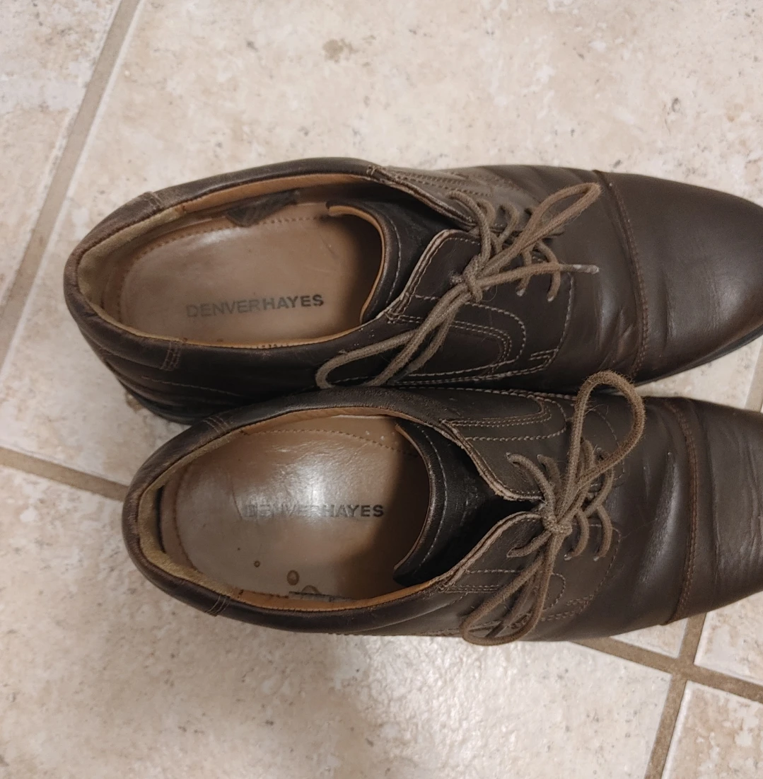 Men's Brown Leather Shoes Shoes size 9 - photo 2