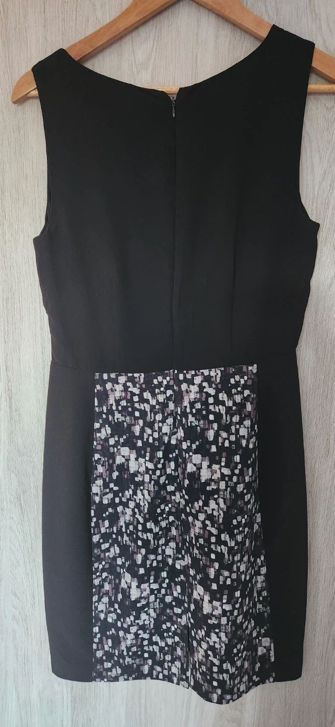 Forever 21 Black Sheath Dress with Geometric Panel