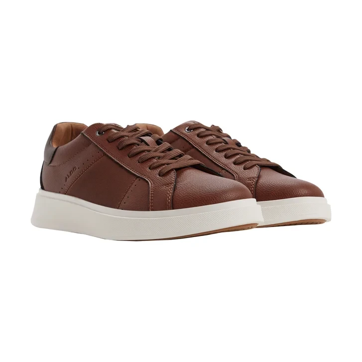 Aldo Brown Leather Sneakers