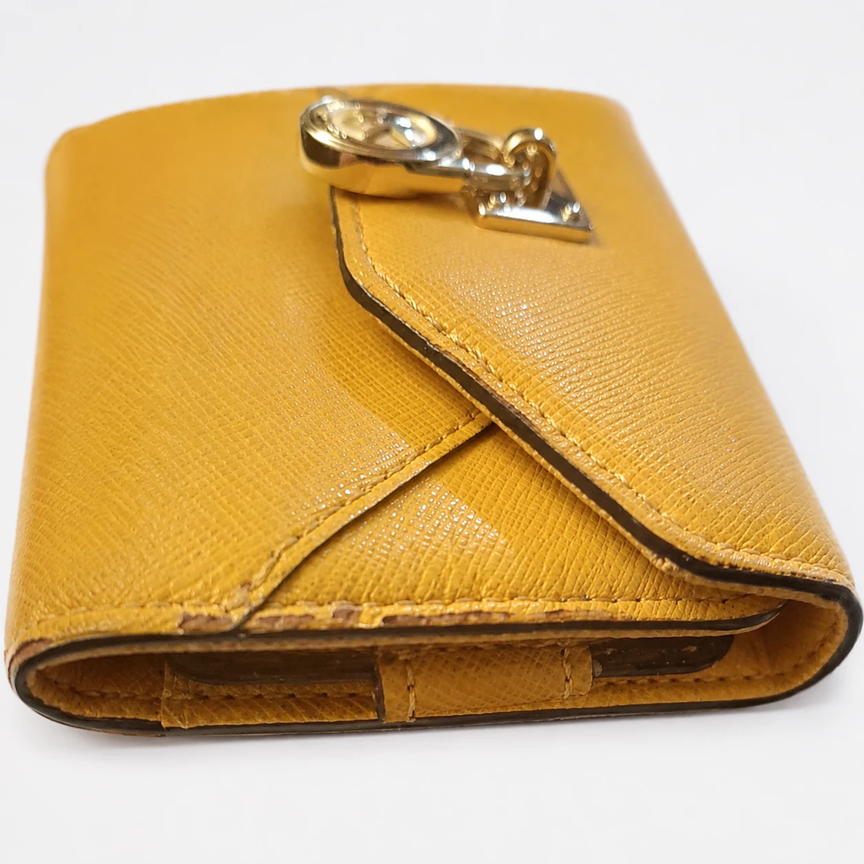 Michael Kors Yellow Saffiano Leather Wallet Wristlet - photo 5