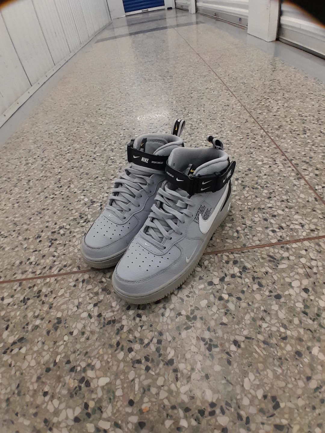 Nike Air Force 1 Mid Grey Sneakers Men's Size  9.5 - photo 3