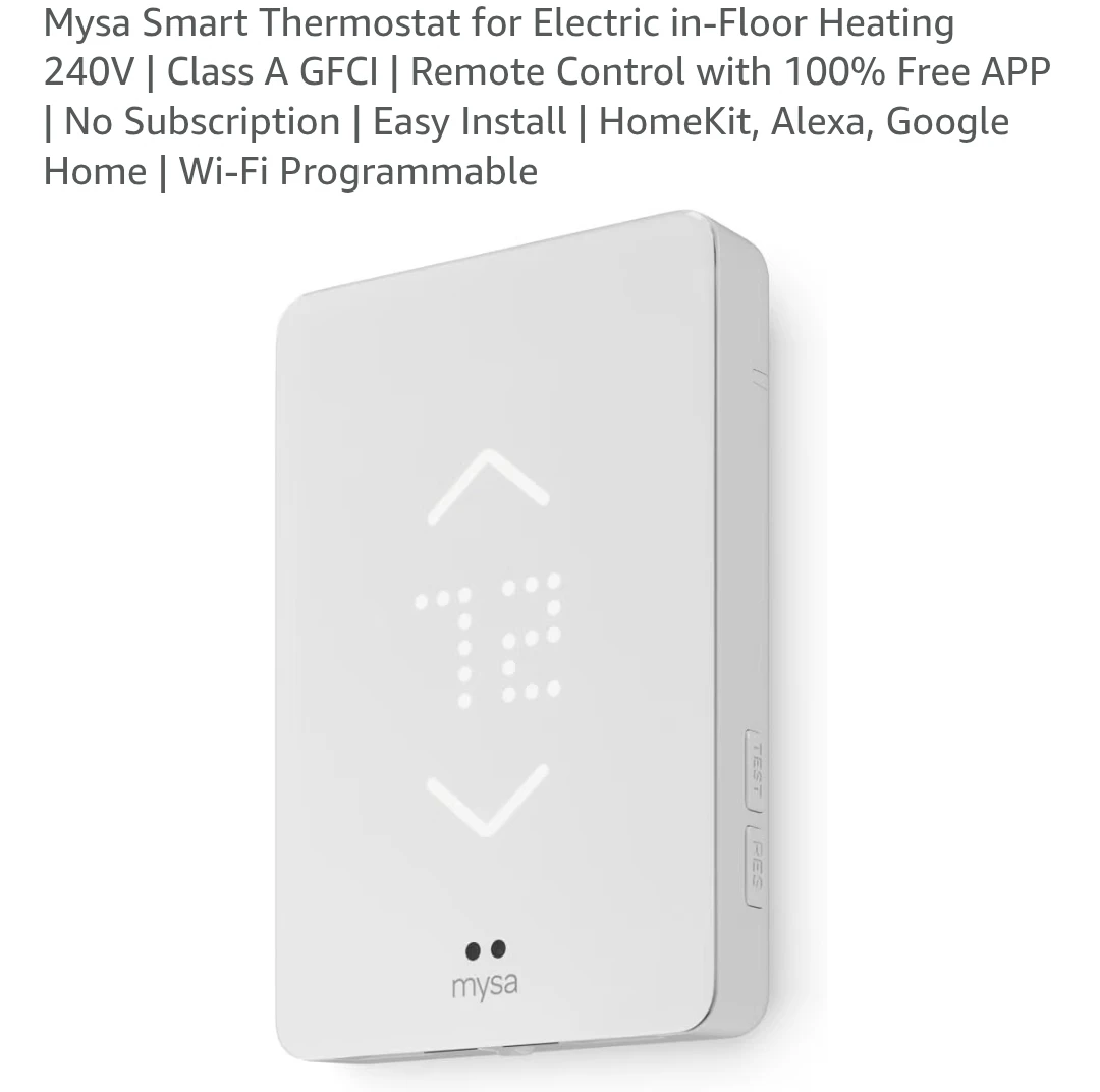 Mysa Smart Thermostat for Electric in-Floor Heating 240V