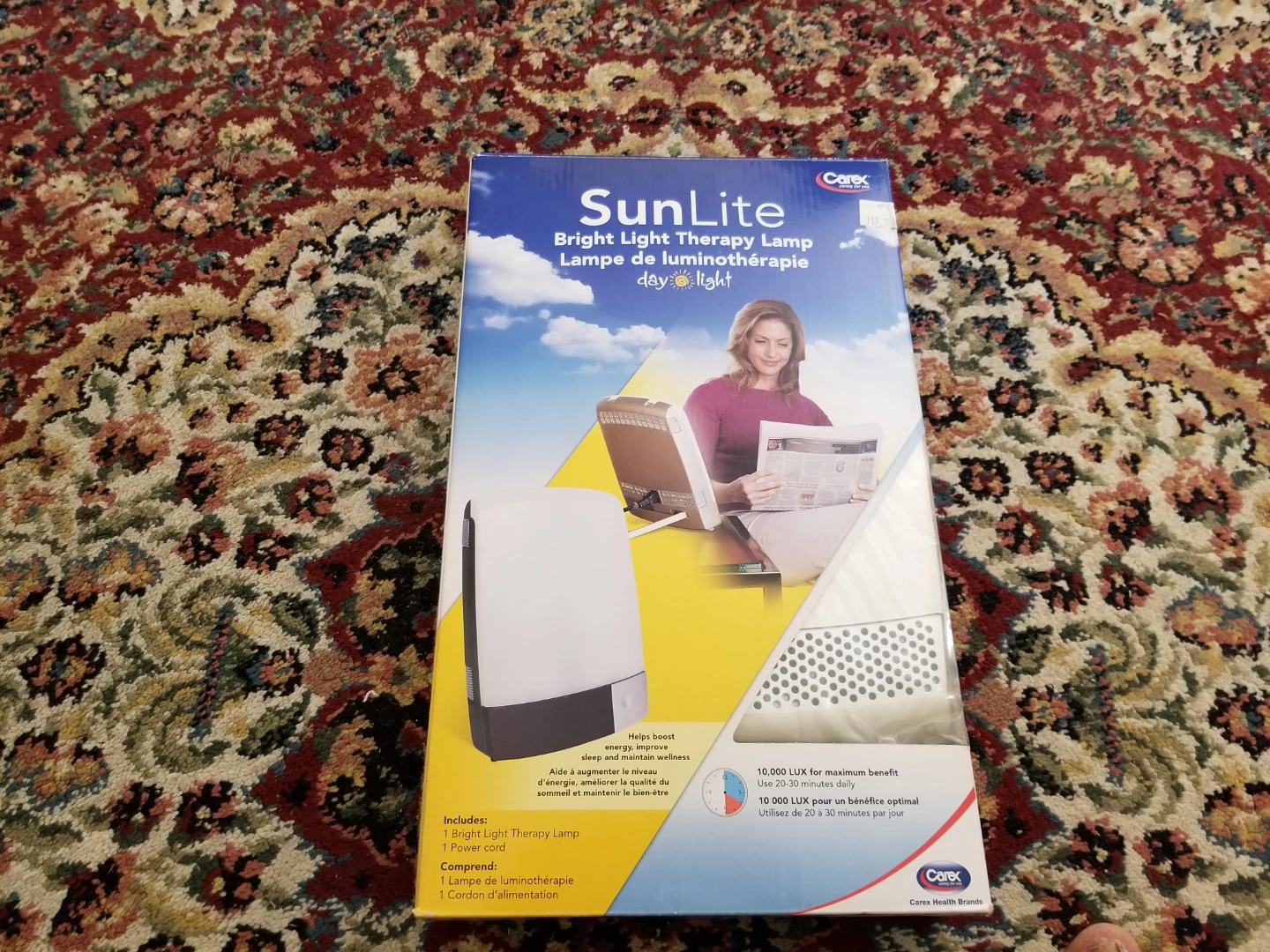 SunLite bright light therapy lamp