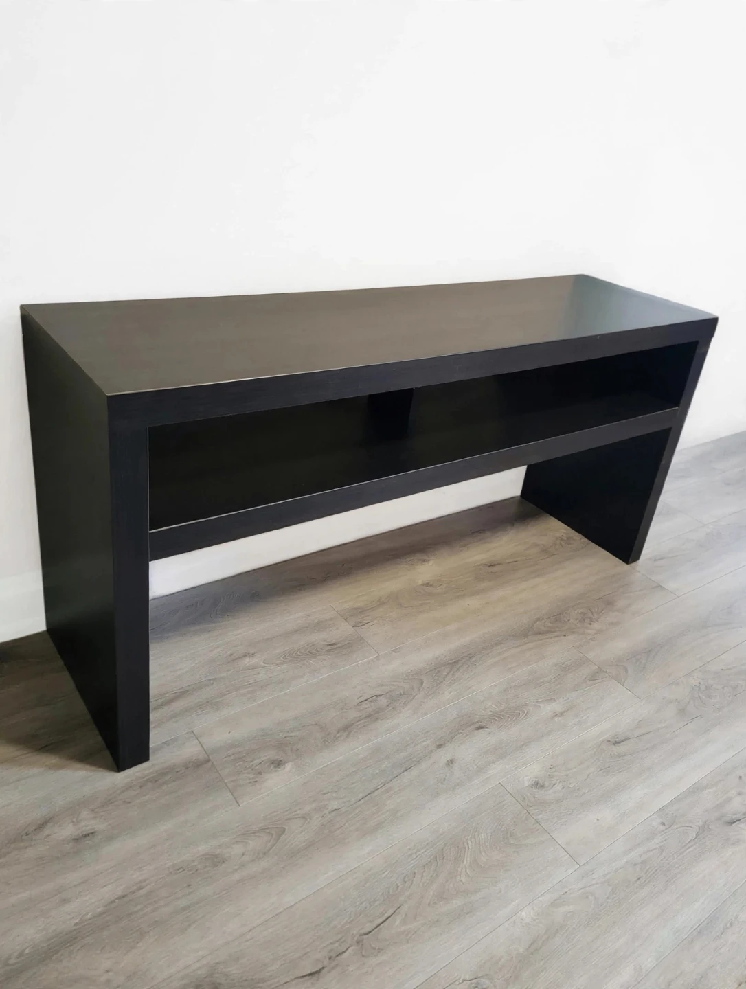Black TV Stand with Shelf