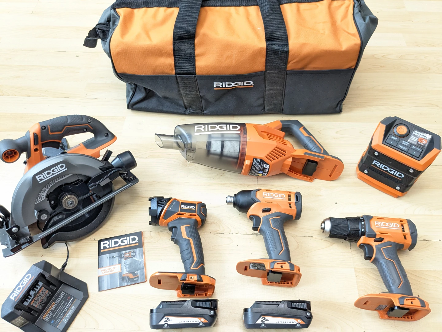 18V Ridgid Cordless 6 TOOL Contractor Set - photo 5