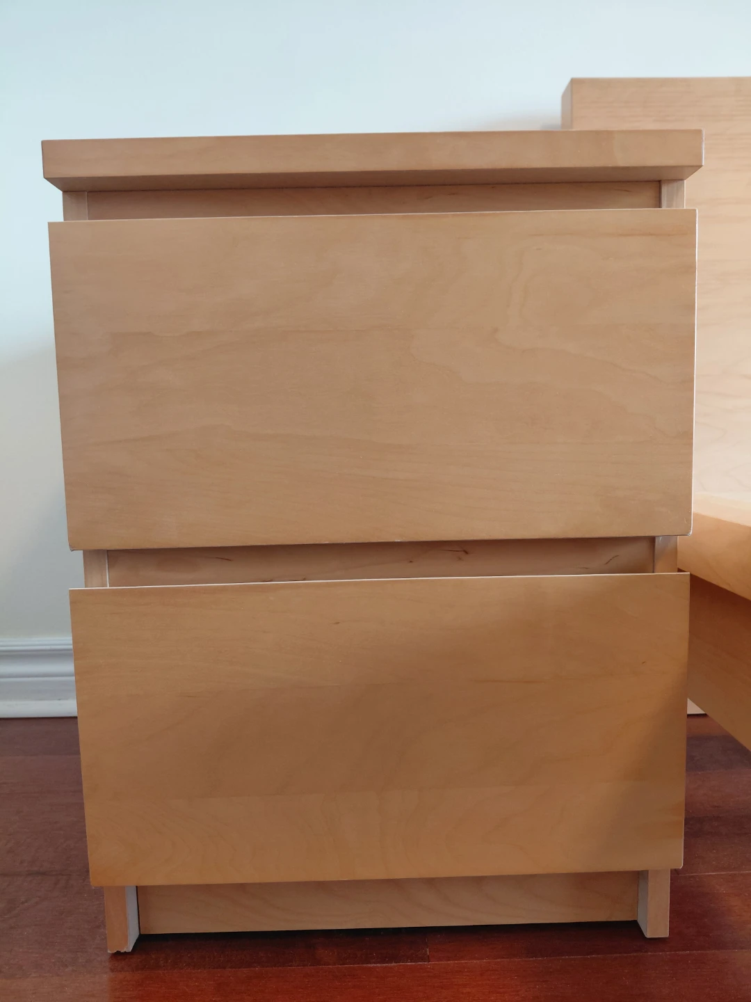 IKEA King Size Bed Frame with Two Nightstands - photo 4