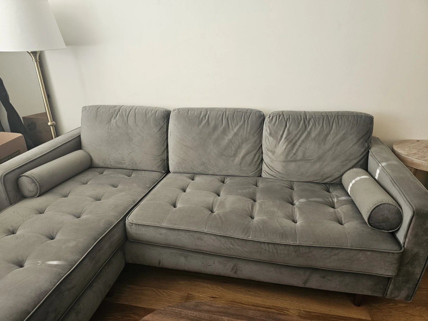 Gray Couch Reversible Chaise - photo 2
