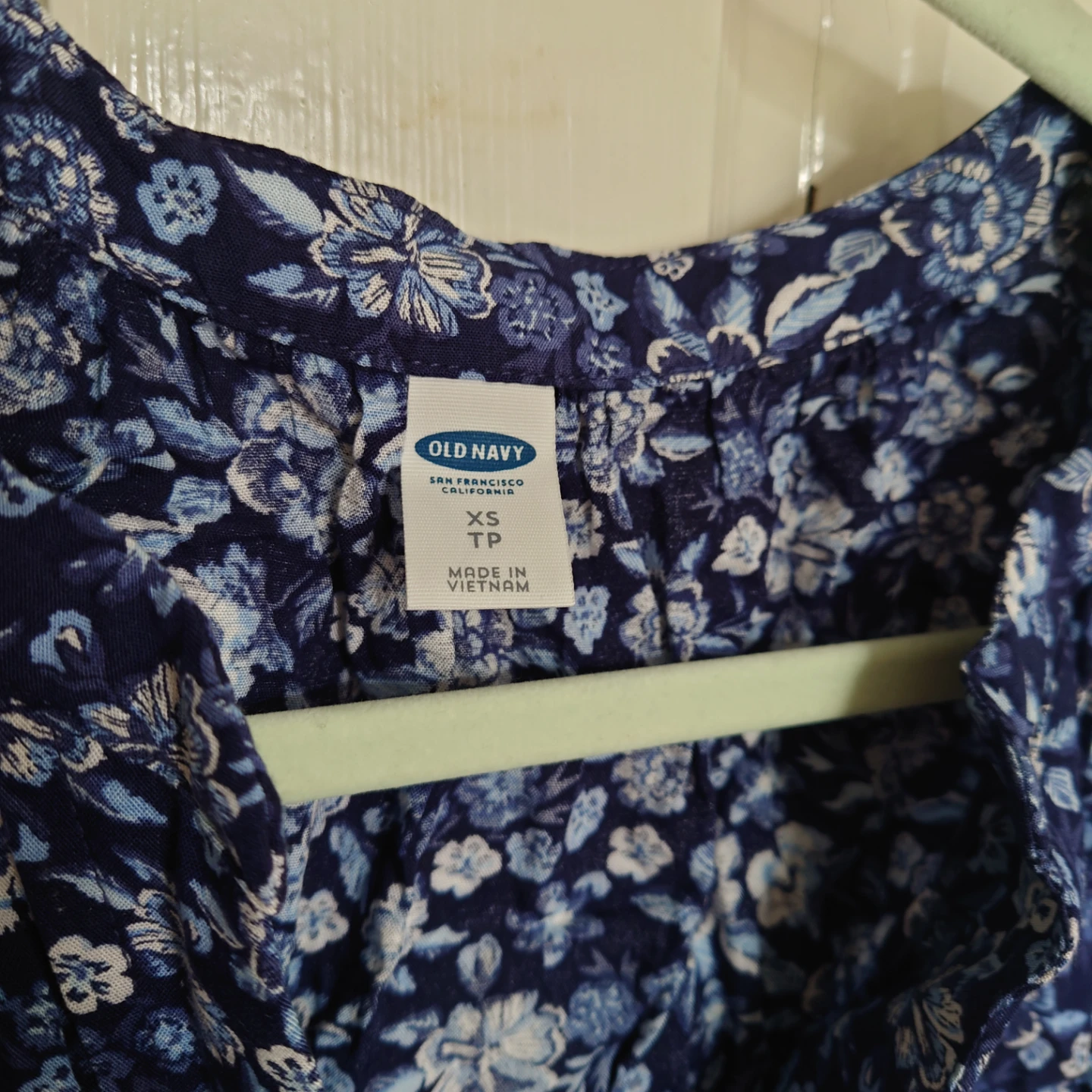 Old Navy Blue Floral Blouse - photo 2