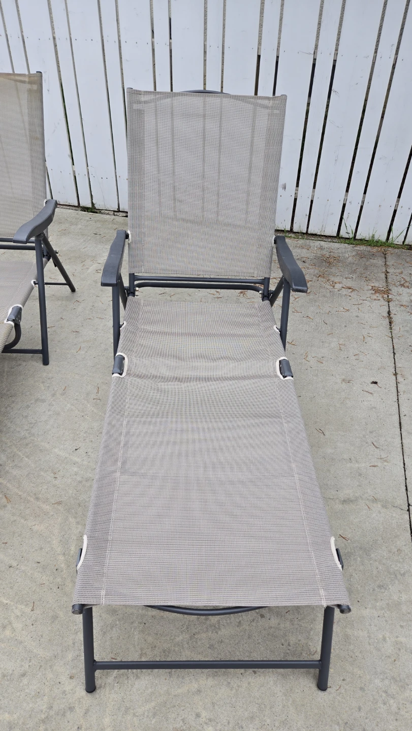 Folding Chaise Lounger Chair (Set of 2) - photo 2