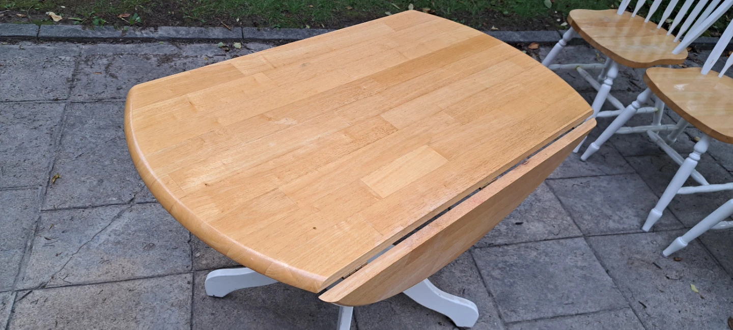 Drop-leaf Dining Table and 4 Chairs - photo 5