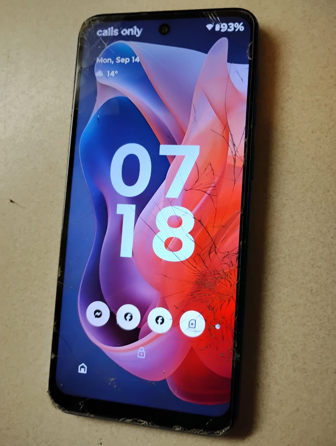 Moto G 2024 with Cracked Screen