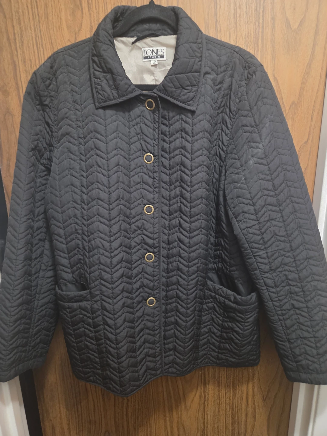 Jones Studio Black Quilted Jacket