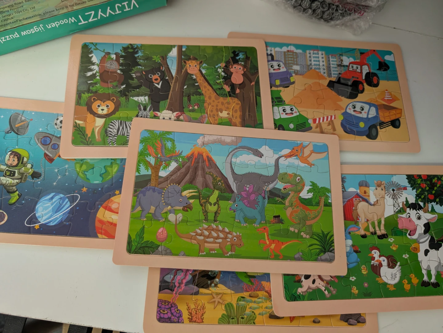 Set of 6 Wooden Jigsaw Puzzles for Kids - photo 5